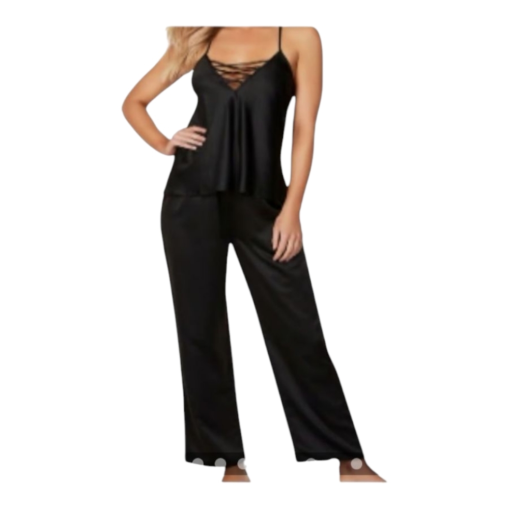 NWT Frederick's of Hollywood Plus SZ 3X Summer Lattice Lacing 2 Piece Pajama Set